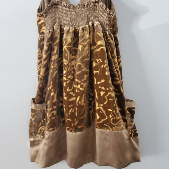 Hale Bob Burnout Velvet Dress/Tunic In Gold - Picture 7 of 7